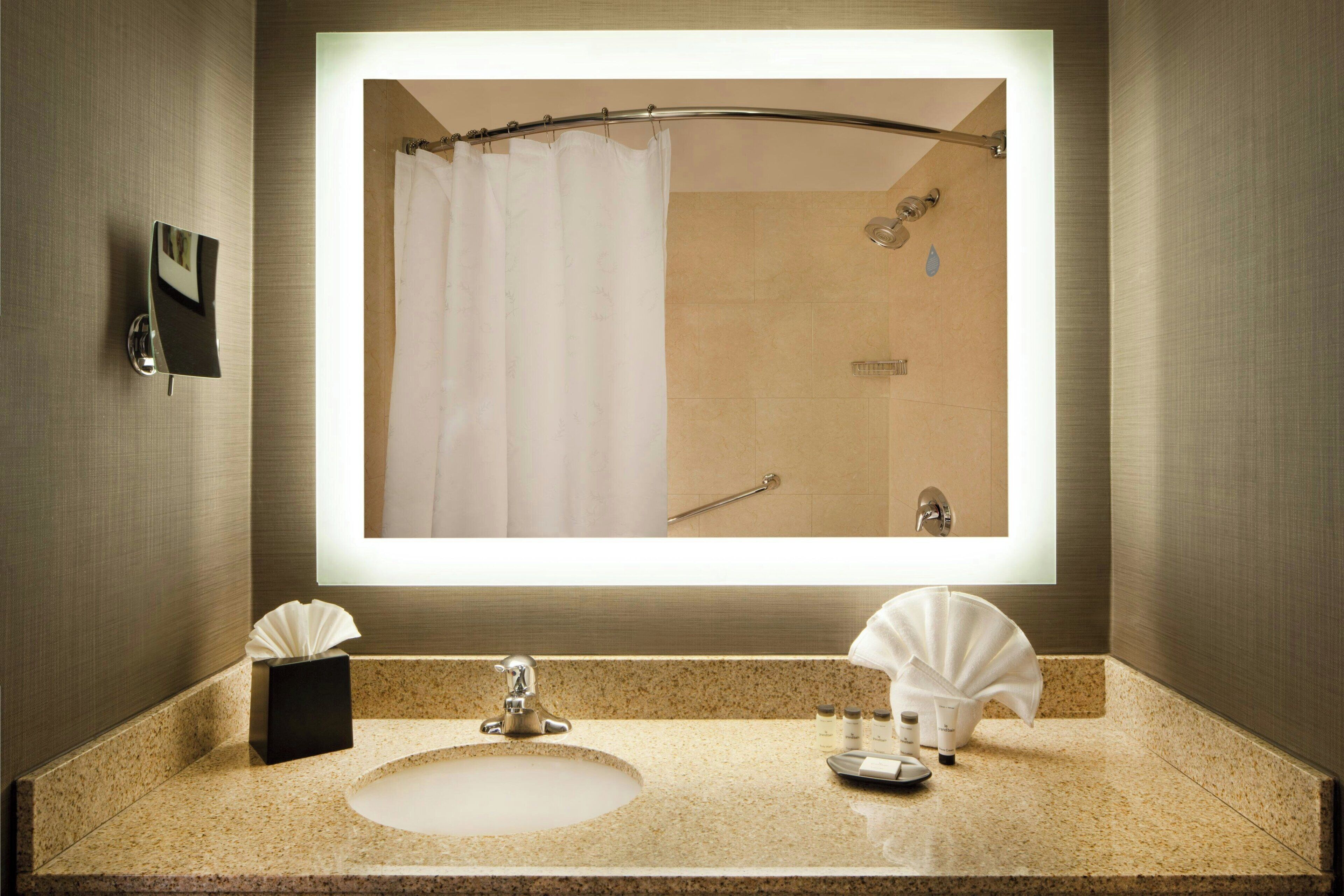 shower, free toiletries, hair dryer, bathrobes