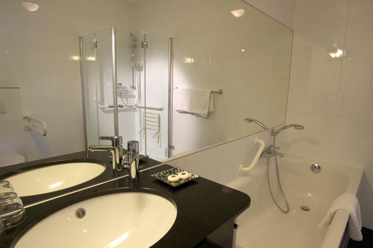 classic double or twin room | bathroom | hair dryer, towels