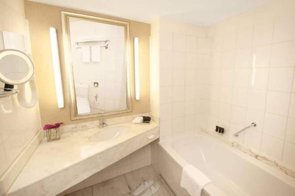 Bathroom | Shower, free toiletries, hair dryer, bathrobes