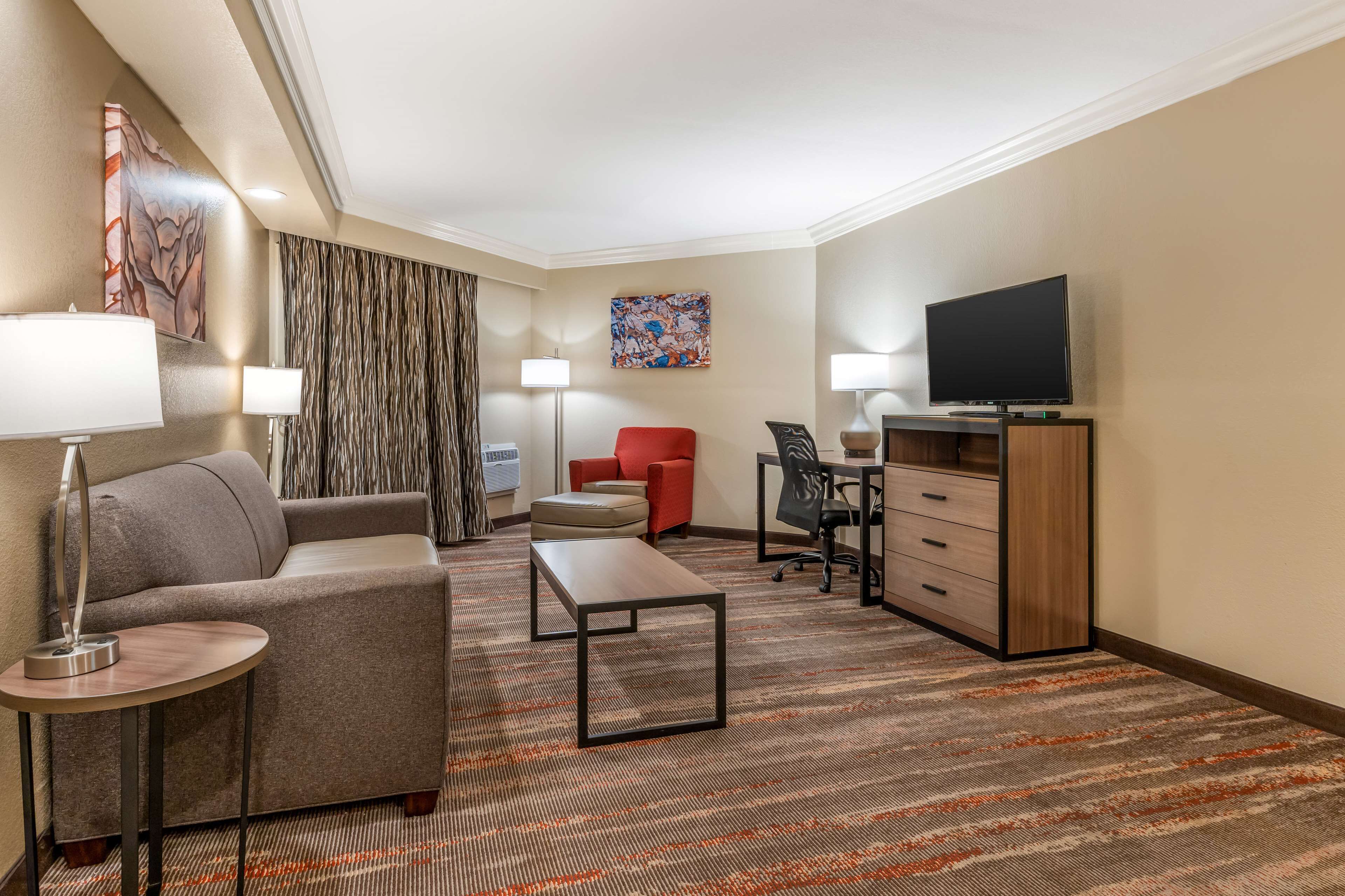Suite, 2 Queen Beds, Non Smoking, Jetted Tub (with Sofabed) | 1 bedroom, pillowtop beds, in-room safe, desk