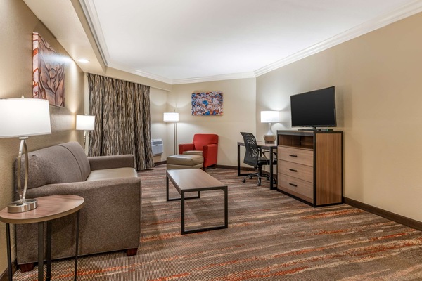 Suite, 2 Queen Beds, Non Smoking, Jetted Tub (with Sofabed) | 1 bedroom, pillowtop beds, in-room safe, desk