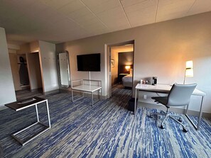 Suite, 1 King Bed, Non Smoking, Refrigerator (Separate Living Room;with Sofabed) | Premium bedding, individually furnished, desk, laptop workspace