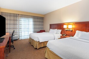 Deluxe Room, 2 Queen Beds, Balcony (Balcony) | Premium bedding, desk, laptop workspace, iron/ironing board - Courtyard by Marriott Toledo Airport Holland (Holland)