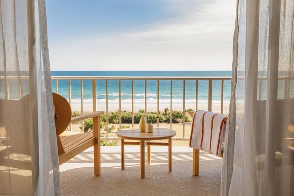 Surfside King Suite with Balcony | Premium bedding, pillowtop beds, minibar, in-room safe