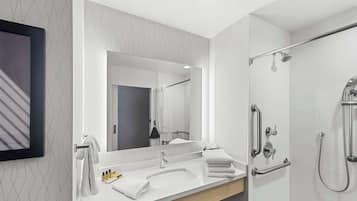 Hair dryer, towels