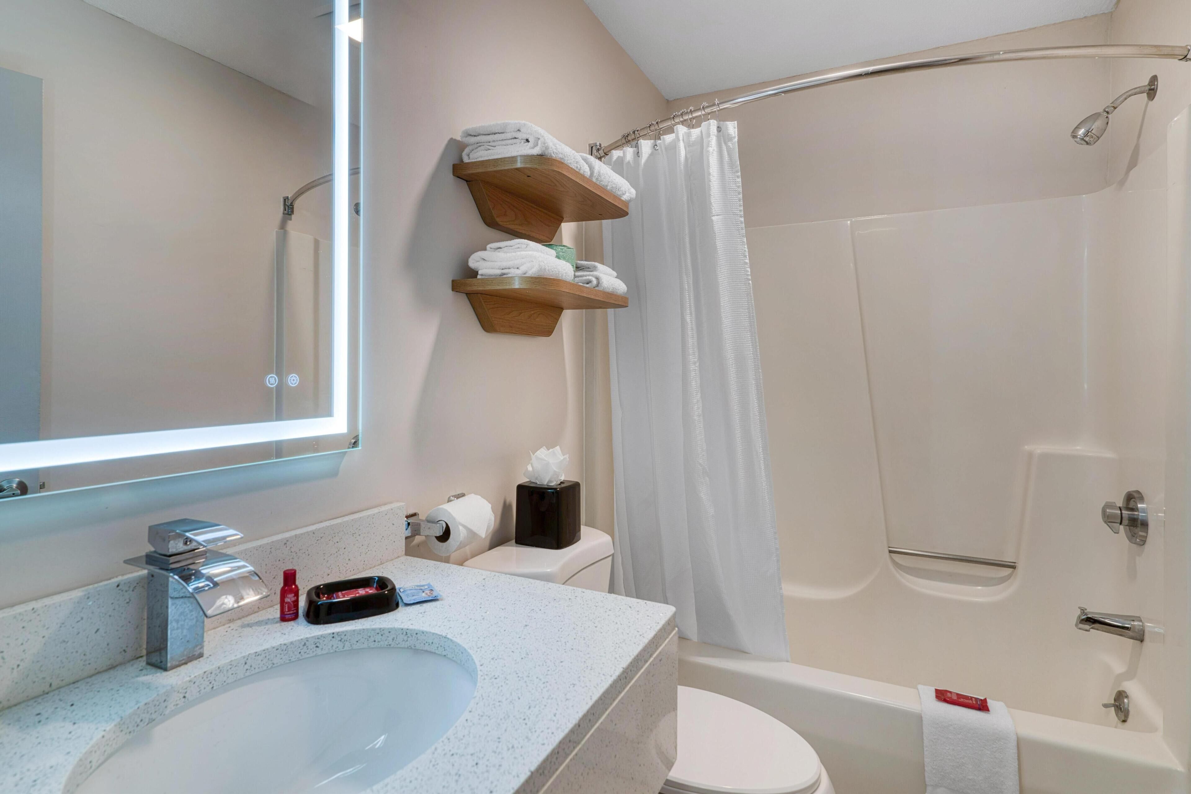 Suite, 1 kingsize bed, niet-roken, keuken (with Sofabed, Full Kitchen) | Badkamer | Een bad/douchecombinatie, gratis toiletartikelen, een haardroger
