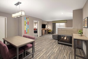Suite, 1 King Bed, Non Smoking | Living area | 37-inch flat-screen TV with cable channels, TV, video-game console - Hampton by Hilton Spokane (Spokane)
