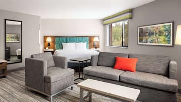 Studio, One King Bed, Non-Smoking | Living area | 37-inch flat-screen TV with cable channels, TV, video-game console