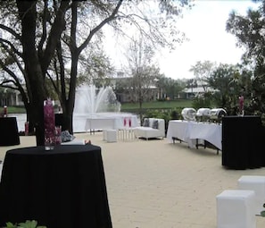 Área externa para banquete