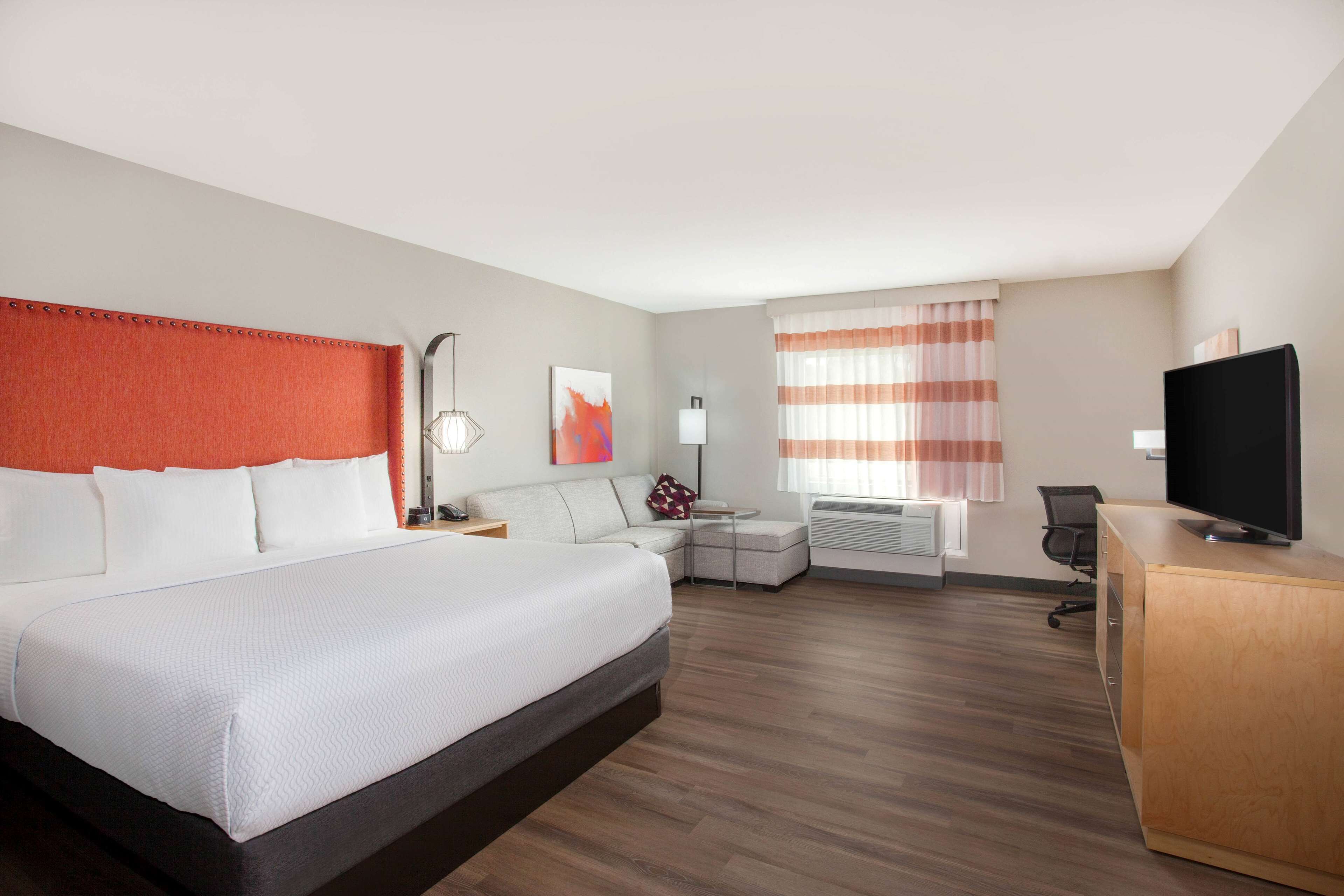 executive room, 1 king bed, non smoking | in-room safe, desk, blackout curtains, iron/ironing board