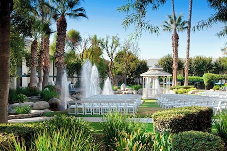 Outdoor wedding area