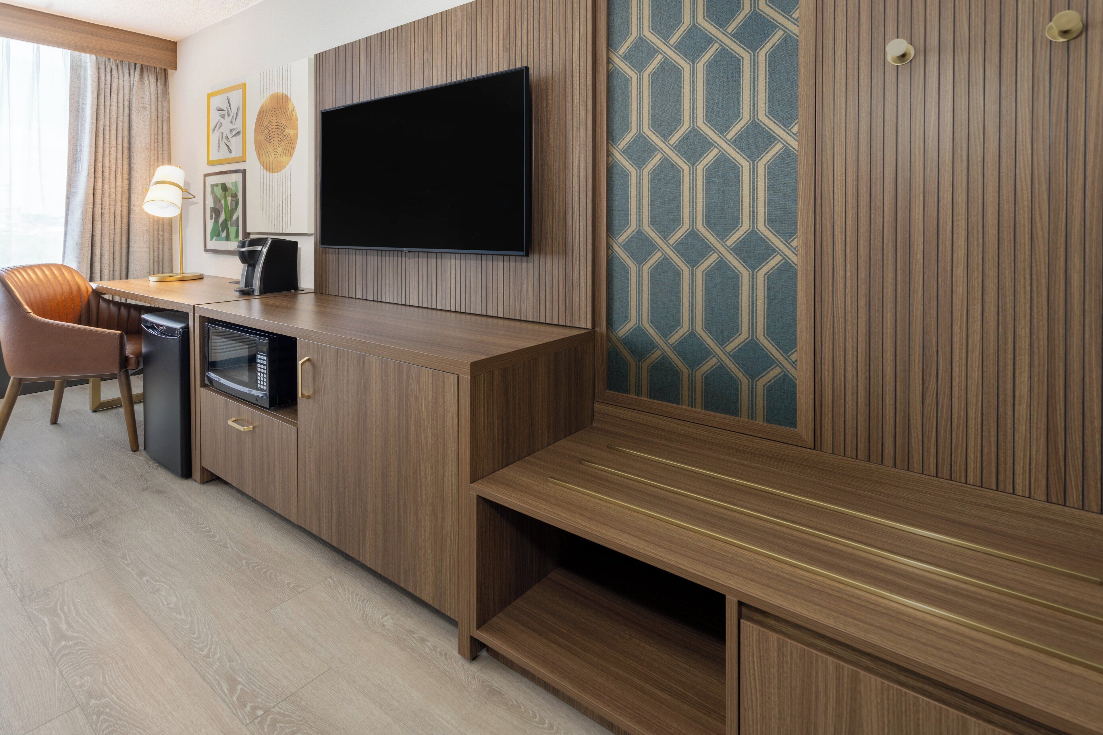 in-room safe, desk, blackout curtains, iron/ironing board