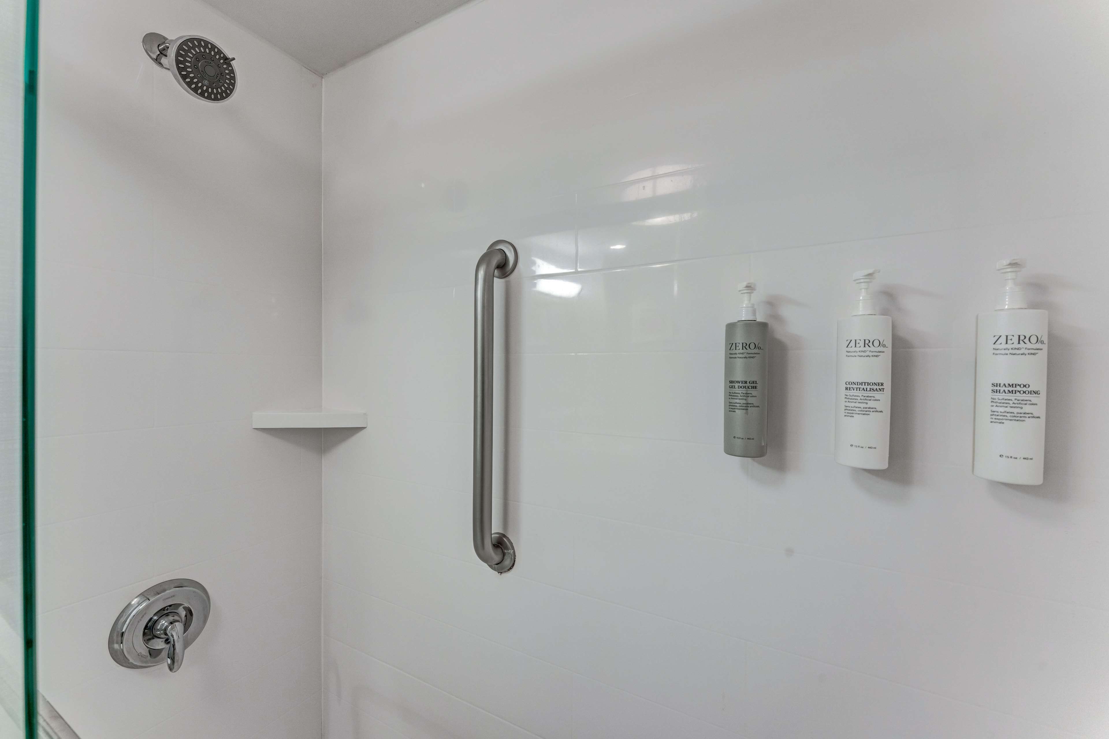 room, 1 king bed with sofa bed (study) | bathroom shower