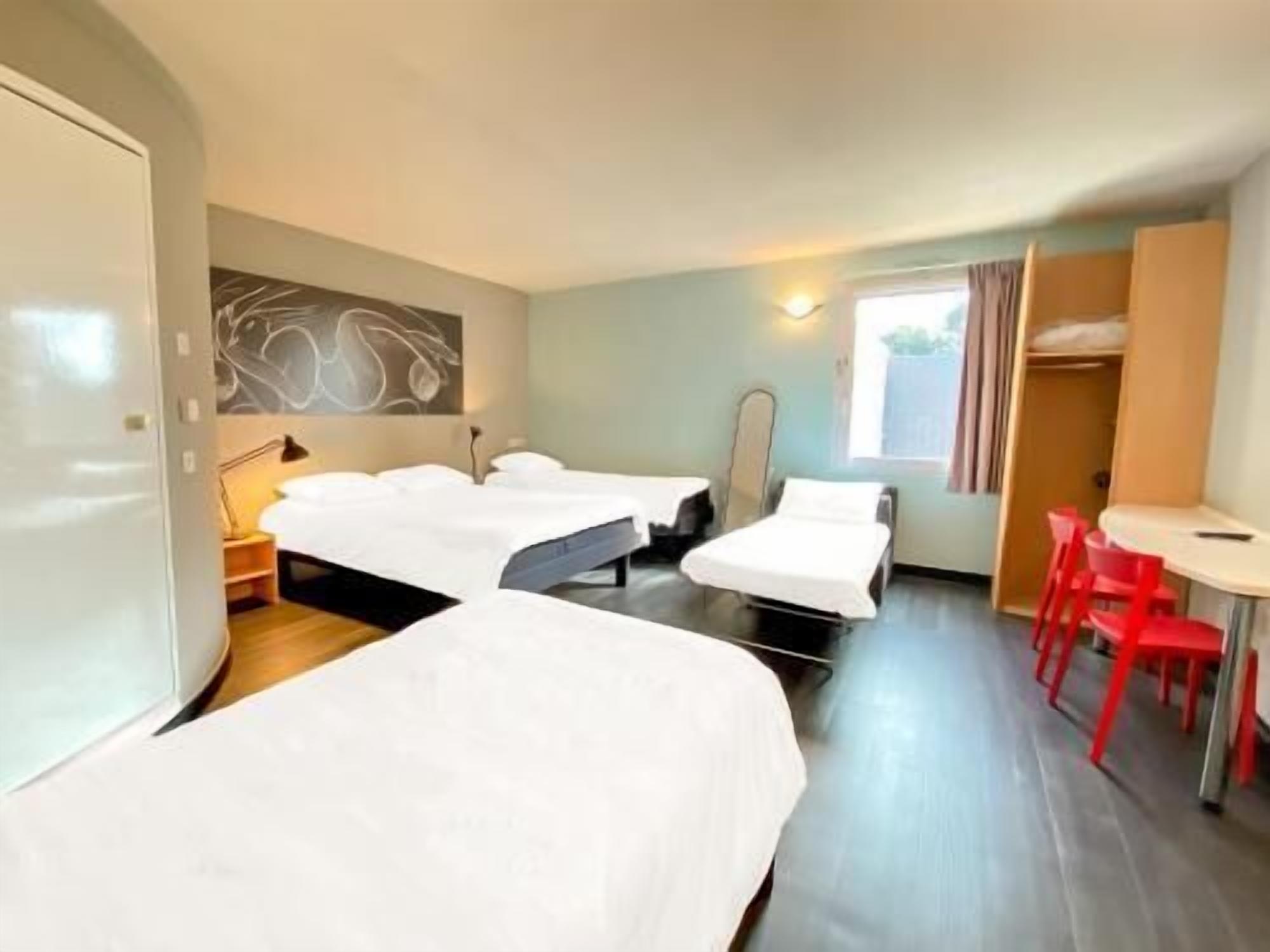 Desk, laptop workspace, blackout curtains, soundproofing