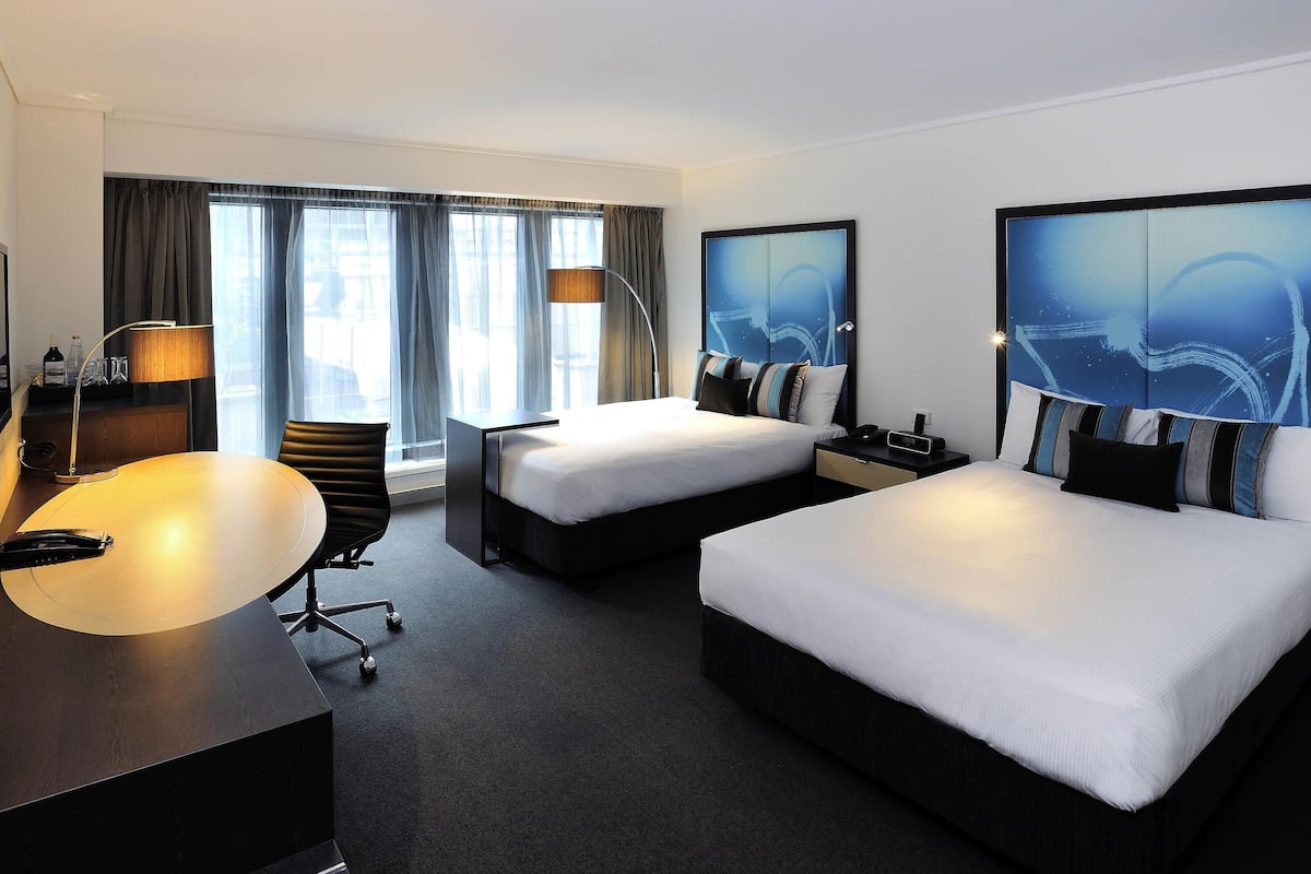 Deluxe Double Room, 2 Double Beds | Down comforters, in-room safe, desk, laptop workspace