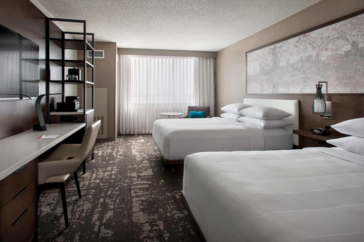 Room, 2 Queen Beds, Non Smoking | Premium bedding, desk, laptop workspace, blackout curtains