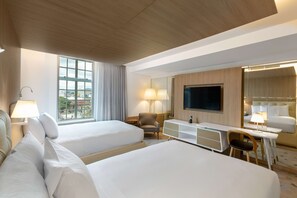 Habitación básica, 2 camas dobles | Sábanas de algodón egipcio, ropa de cama de alta calidad, caja fuerte
