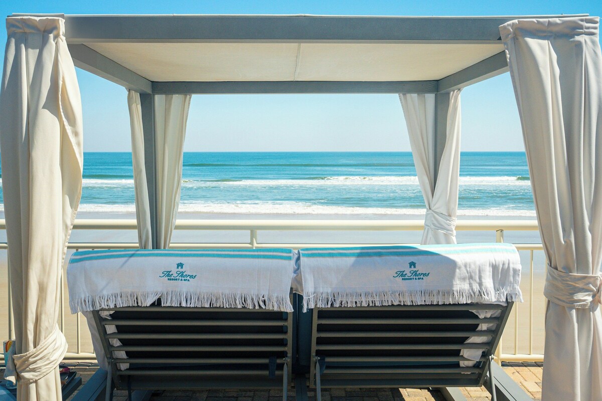 Rom, 2 queensize-senger, ved havkanten (Cabana) | Utsikt mot strand/hav