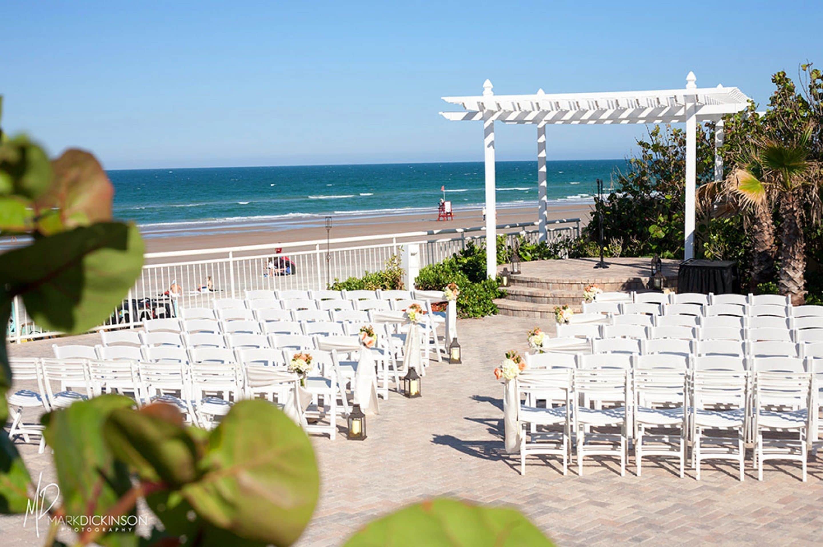 Outdoor wedding area