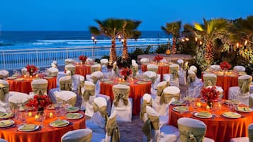 Outdoor banquet area