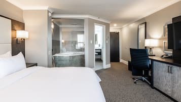 Premium bedding, pillowtop beds, in-room safe, desk