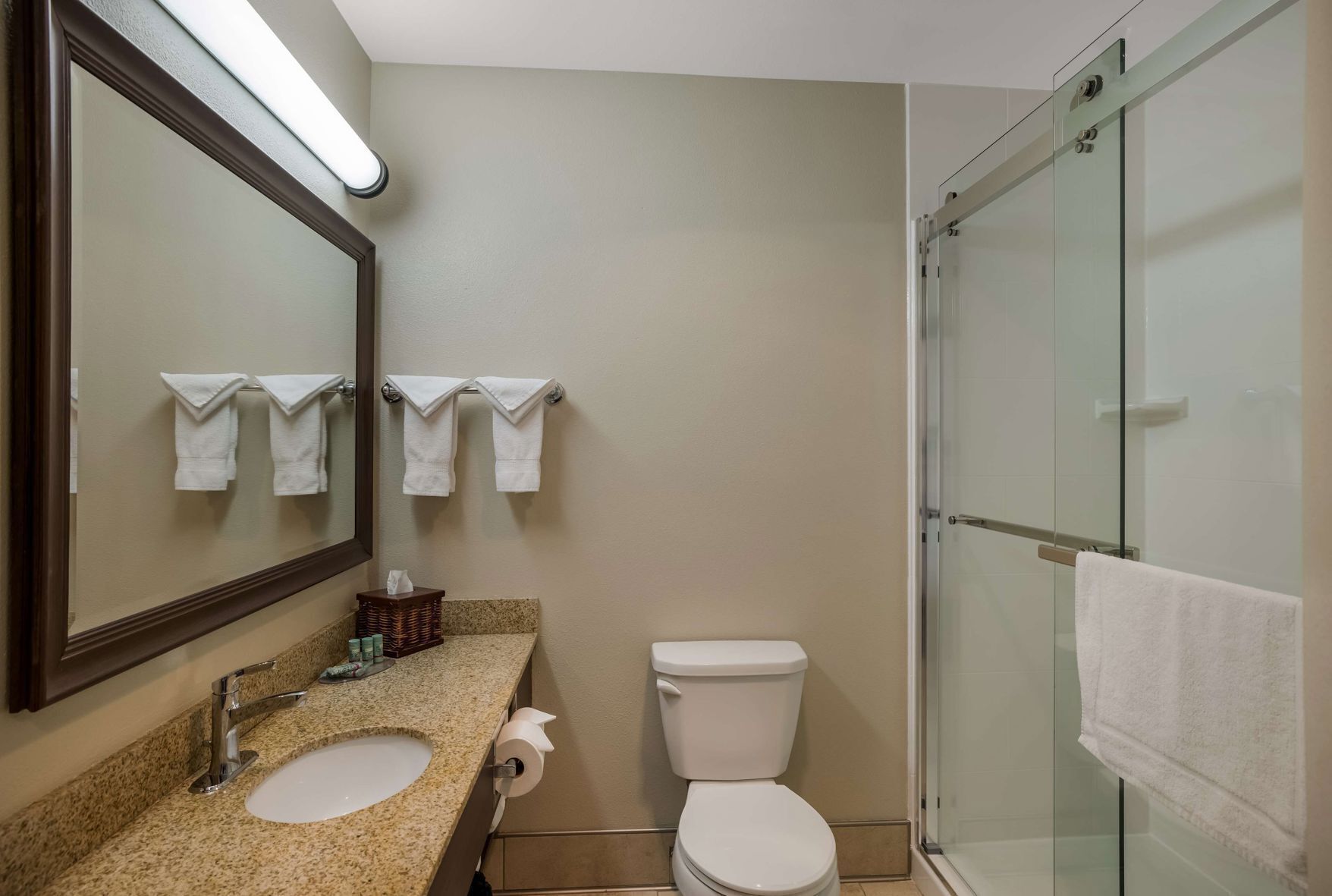 Bathroom | Combined shower/tub, free toiletries, hair dryer, towels