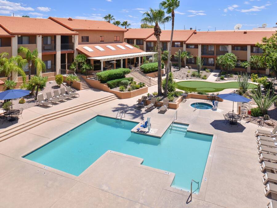 Outdoor pool, open 8:00 AM to 9:30 PM, pool umbrellas, sun loungers