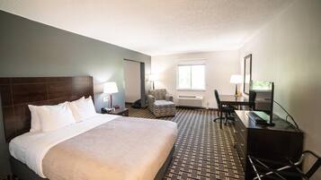 Premium bedding, pillow-top beds, desk, blackout curtains
