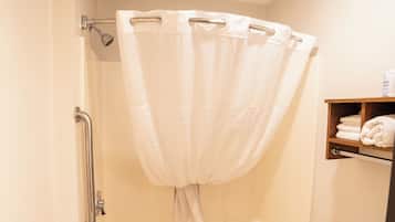 Suite, 1 Queen Bed with Sofa bed, Non Smoking (Upgrade) | Bathroom | Combined shower/tub, free toiletries, hair dryer, towels
