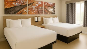 Room, 2 Queen Beds, Non Smoking | Premium bedding, down comforters, desk, laptop workspace