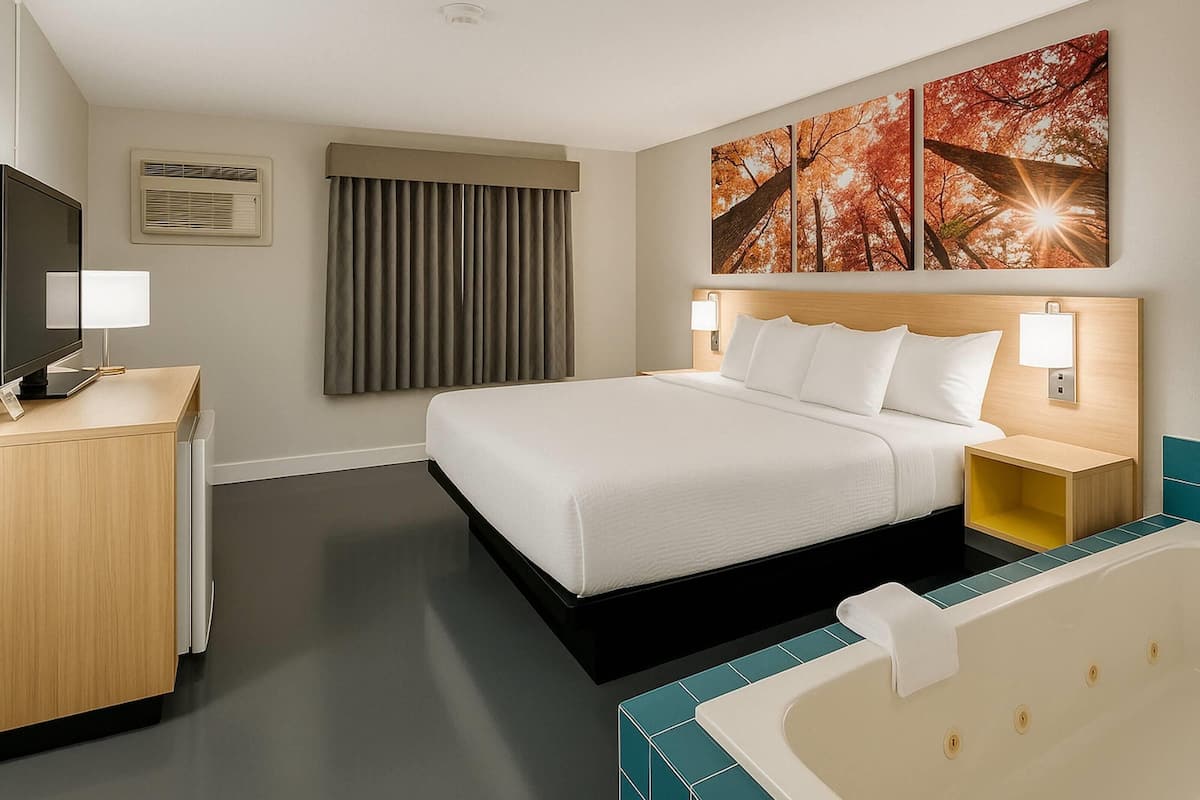 Suite, 1 King Bed, Non Smoking | Premium bedding, down comforters, desk, laptop workspace