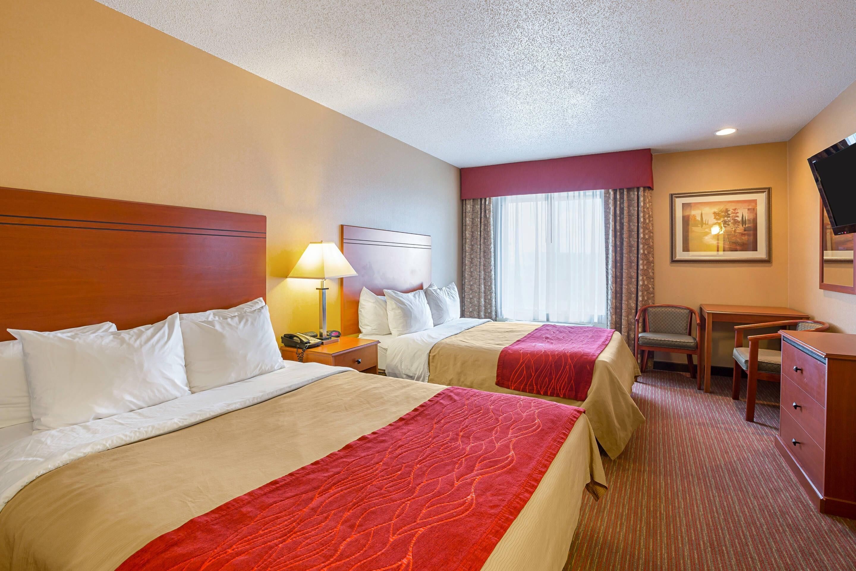 Standard Room, 2 Queen Beds, Non Smoking | Premium bedding, in-room safe, desk, iron/ironing board