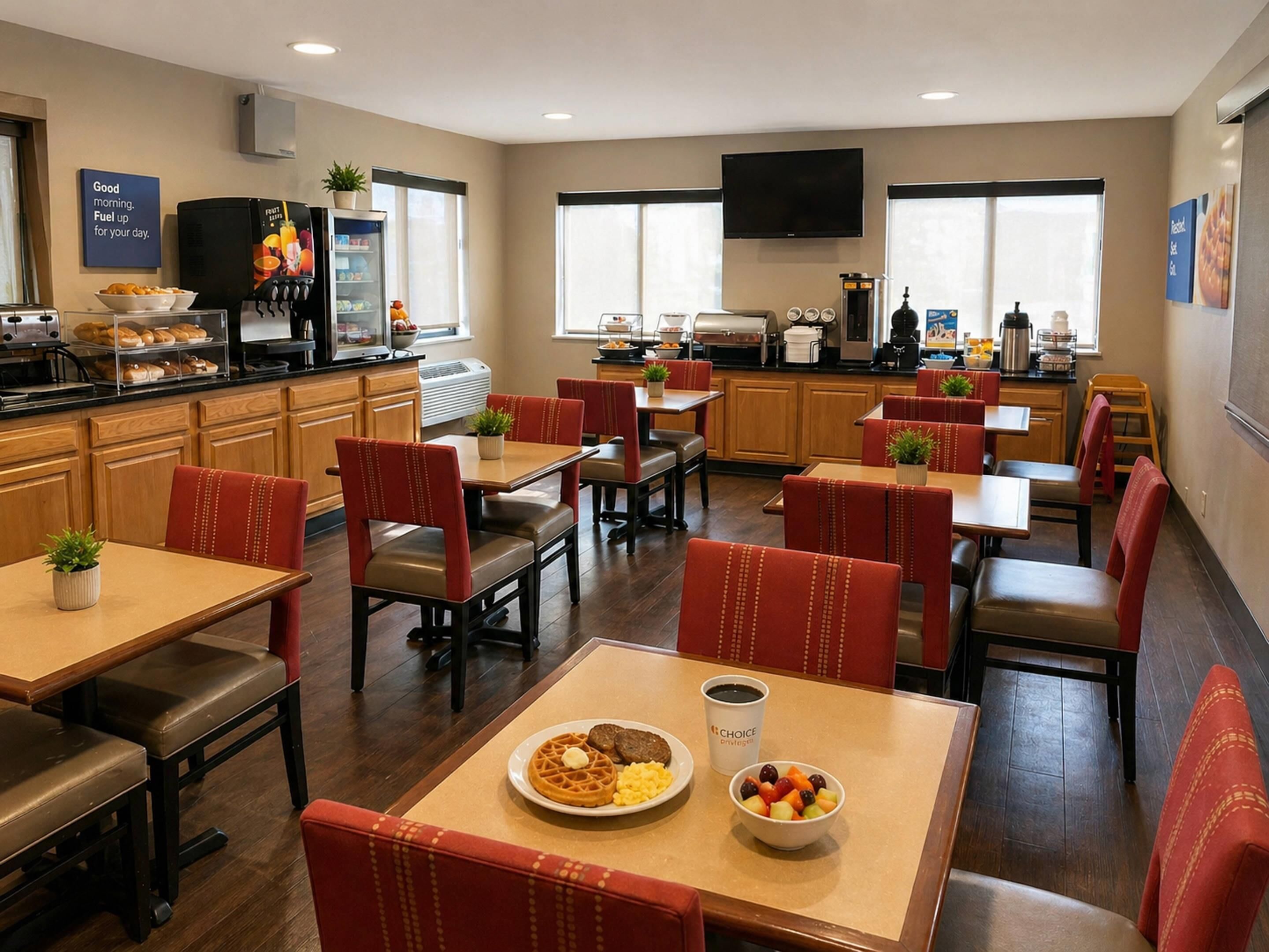Free buffet breakfast