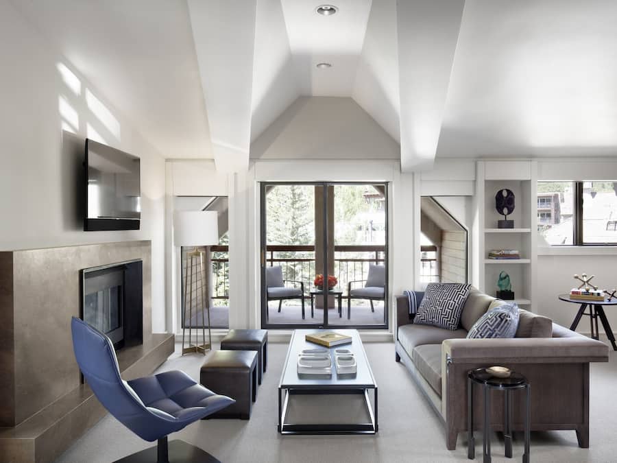 Suite, 1 Bedroom (Specialty) | Living area | 48-inch LED TV with cable channels, TV, fireplace