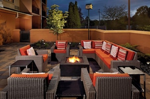 Outdoor banquet area