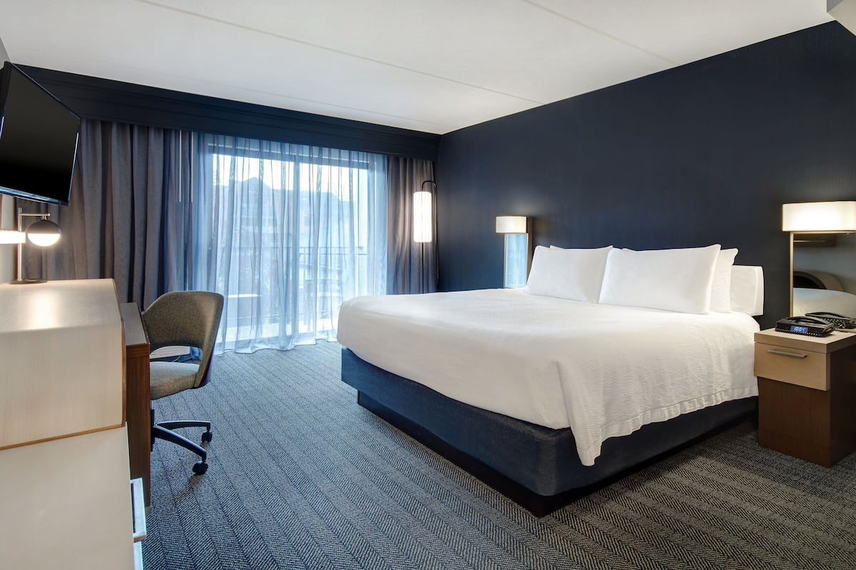 Room, 1 King Bed | Desk, blackout drapes, iron/ironing board, free WiFi