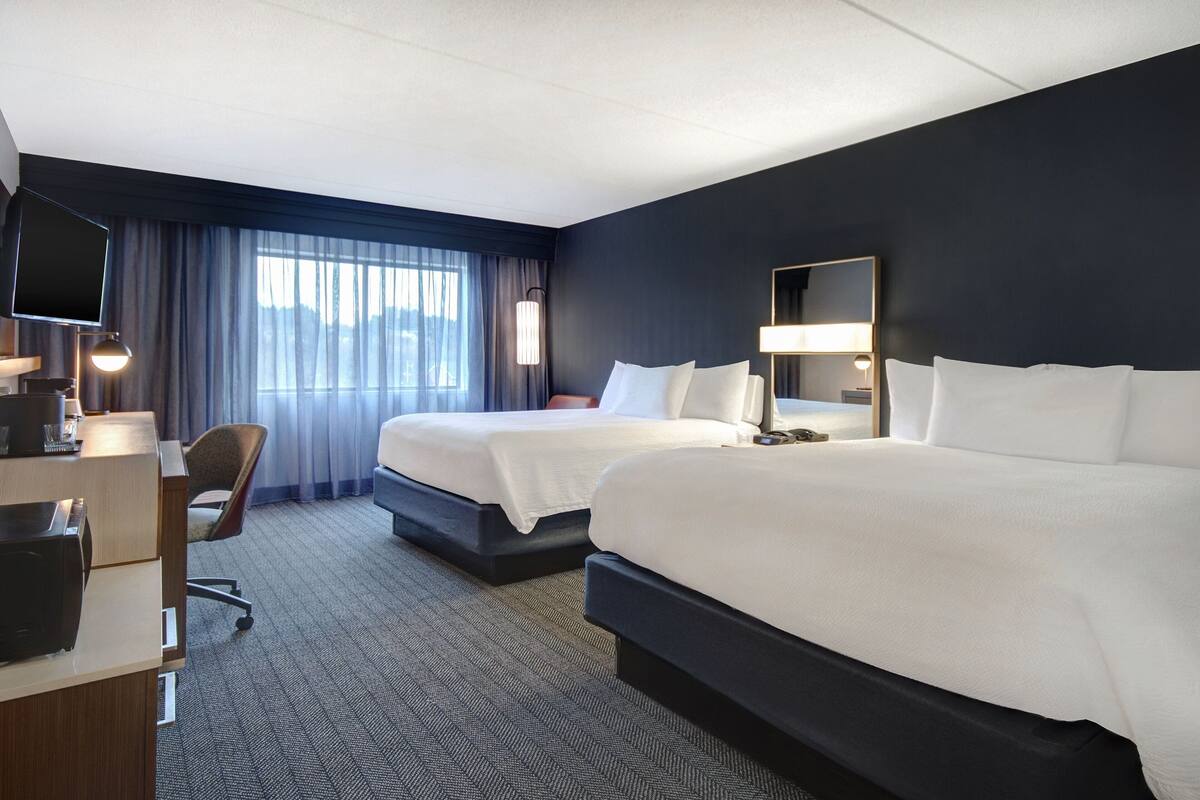 desk, blackout curtains, iron/ironing board, free wifi