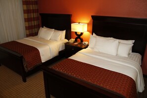 Premium bedding, pillowtop beds, in-room safe, desk