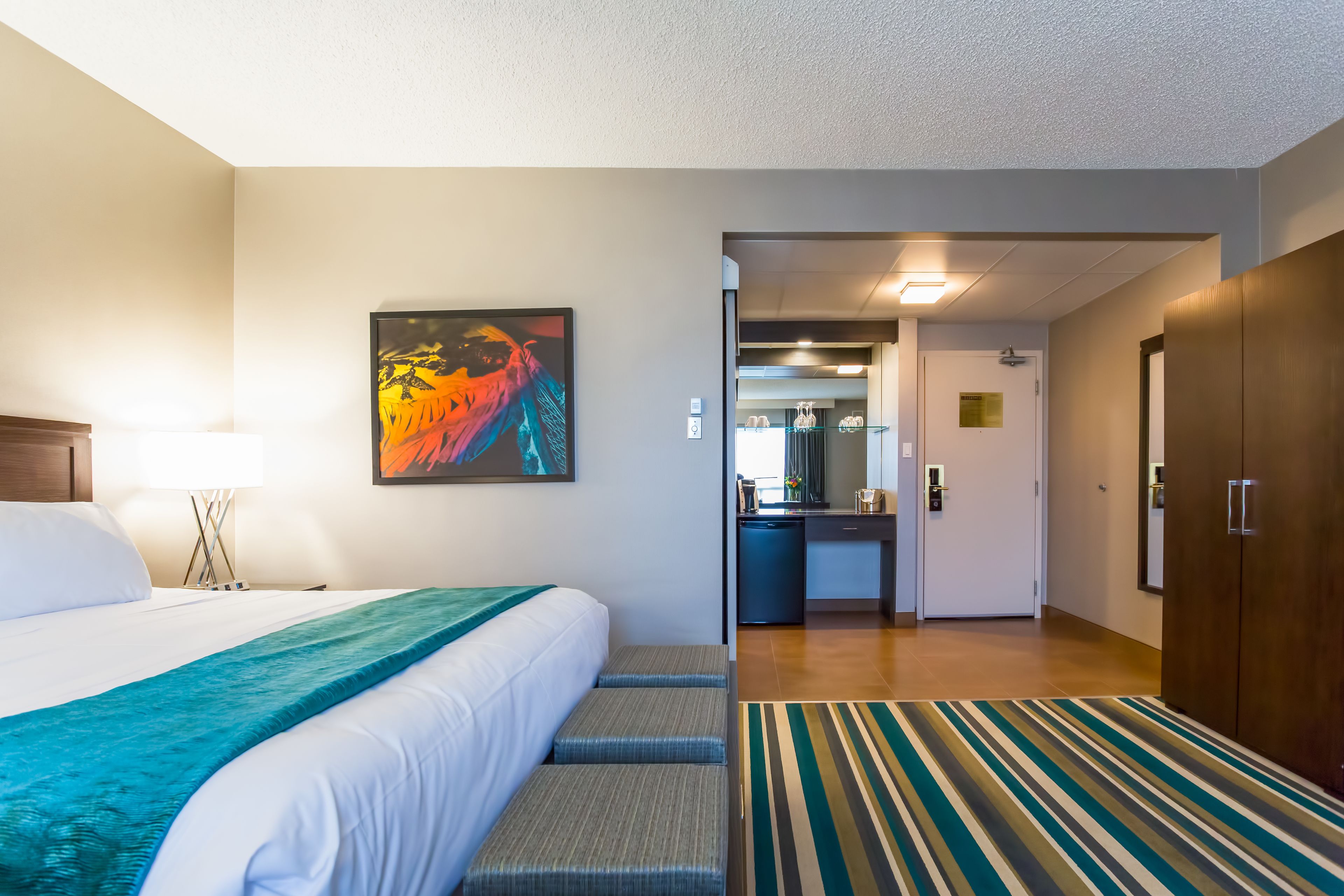 premium bedding, in-room safe, desk, laptop workspace