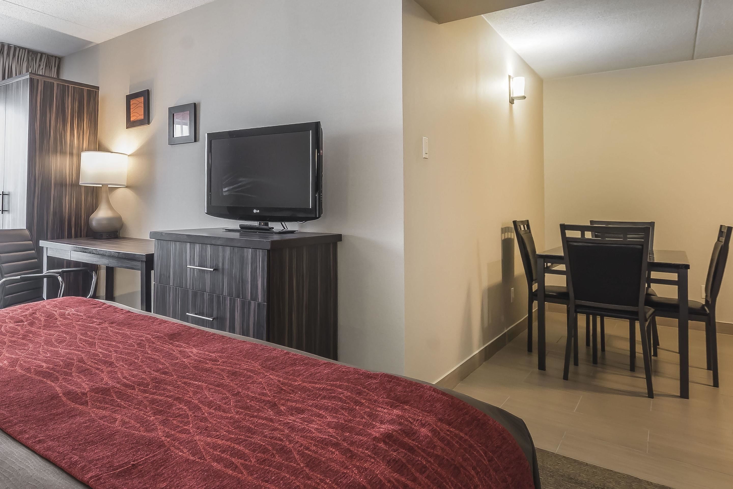 premium bedding, blackout curtains, iron/ironing board