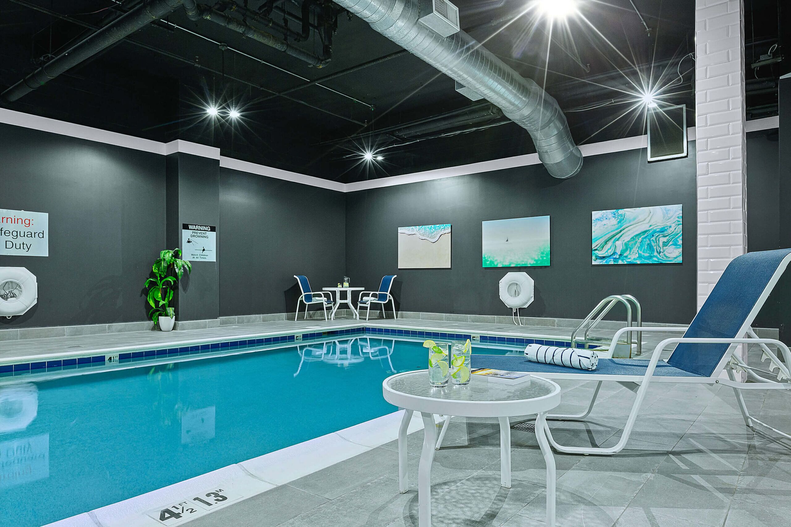 Indoor pool, outdoor pool