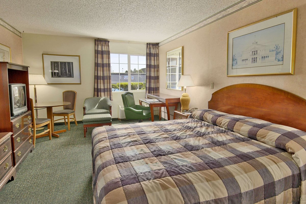 Blackout curtains, iron/ironing board, free cots/infant beds, free WiFi