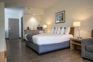 Kamar Basic, 1 Tempat Tidur King dengan tempat tidur Sofa, Bebas Asap Rokok | Meja kerja, ruang kerja ramah laptop, dan setrika/meja setrika