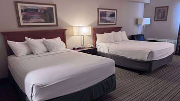 Business Room, 2 Double Beds, Non Smoking | Pillowtop beds, desk, blackout drapes, iron/ironing board