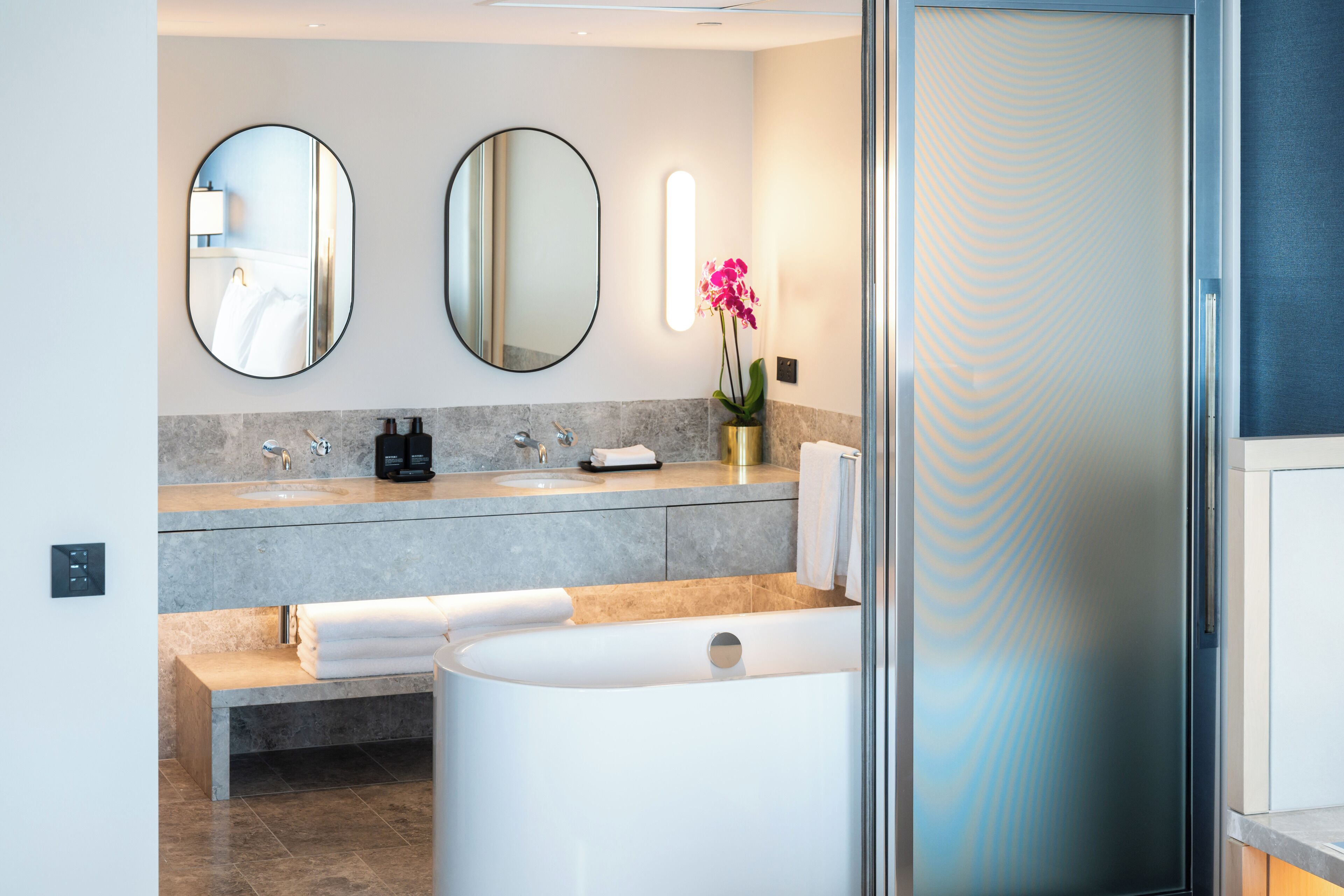 free toiletries, hair dryer, bathrobes, slippers