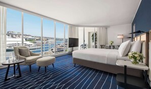 Suite, Balcony, Harbor View | Premium bedding, minibar, in-room safe, desk