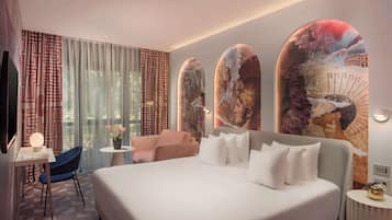 Premium bedding, minibar, in-room safe, desk