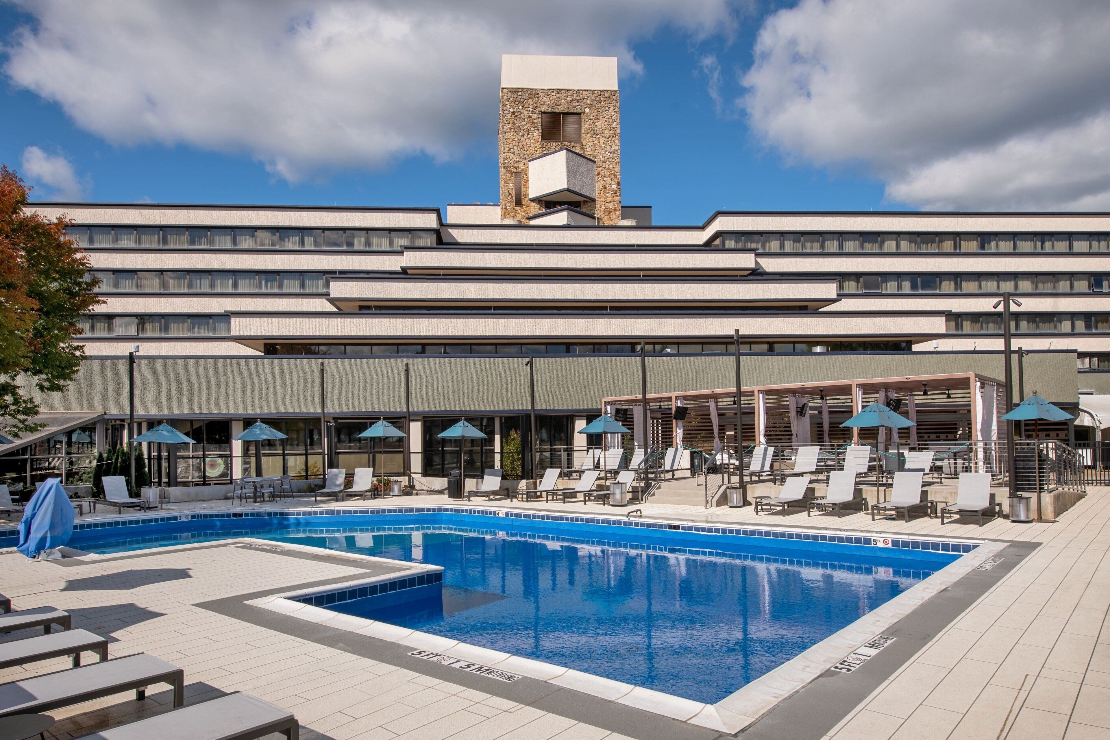 Indoor pool, seasonal outdoor pool, pool cabanas (surcharge)