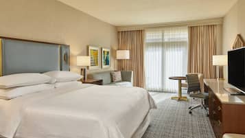 Premium bedding, pillow-top beds, in-room safe, desk