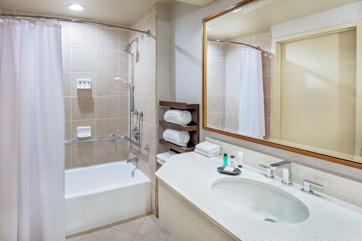 room, 1 king bed (balcony) | bathroom | combined shower/bathtub, designer toiletries, hair dryer, towels